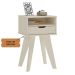 Mesa de Apoio Lateral Vip Com Gaveta e Nicho Off White
