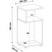 Mesa de Apoio Lateral com Nichos Toy Amêndoa