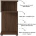 Mesa de Apoio Lateral com Nichos Toy Amêndoa
