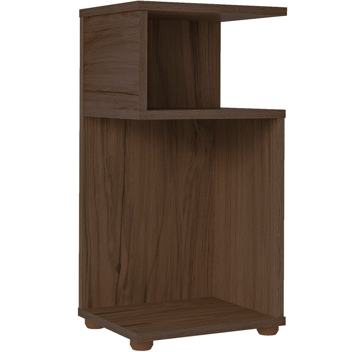 Mesa de Apoio Lateral com Nichos Toy Amêndoa