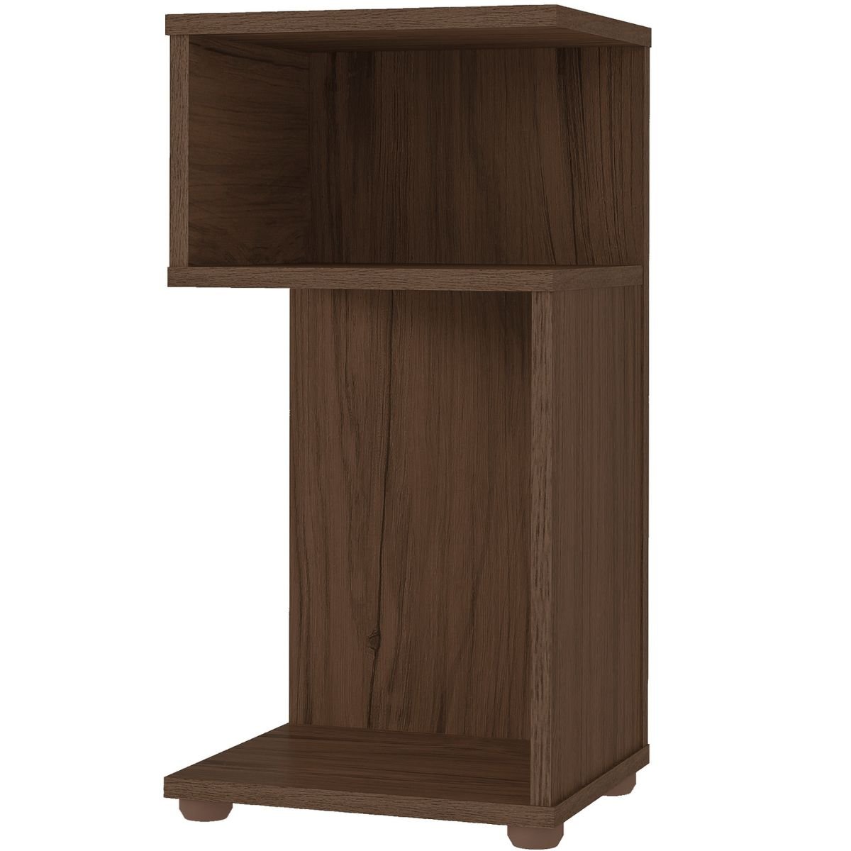 Mesa de Apoio Lateral com Nichos Toy Amêndoa
