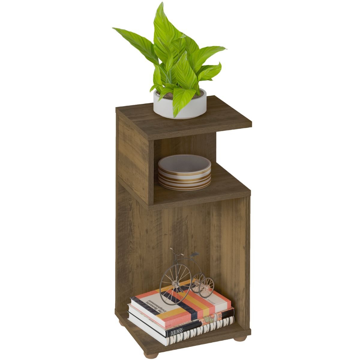 Mesa de Apoio Lateral com Nichos Toy Pinho