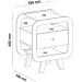 Mesa de Apoio Lateral com USB Artely Theo Cinamomo/Off White