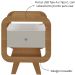 Mesa de Apoio Lateral com USB Artely Theo Cinamomo/Off White