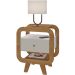 Mesa de Apoio Lateral com USB Artely Theo Cinamomo/Off White