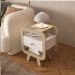 Mesa de Apoio Lateral com USB Artely Theo Naturale / Branco