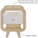 Mesa de Apoio Lateral com USB Artely Theo Naturale / Branco