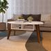Mesa de Centro Diva 2 Nichos Off White/Cedro