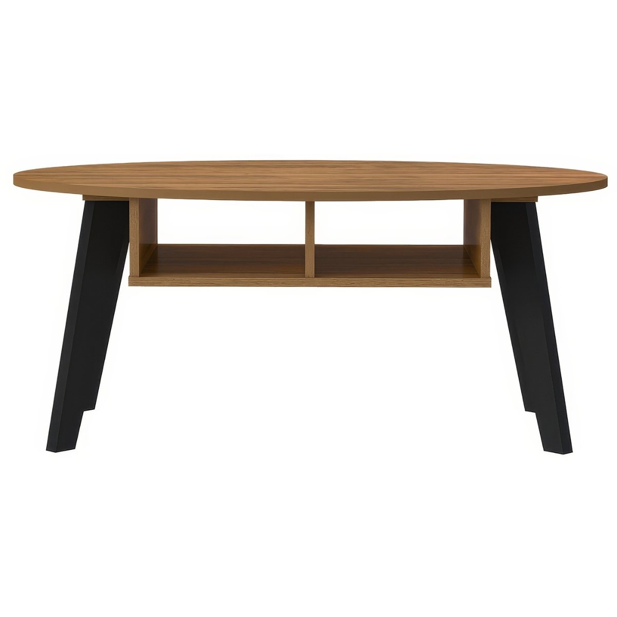 Mesa de Centro Diva 2 Nichos Pinho / Preto
