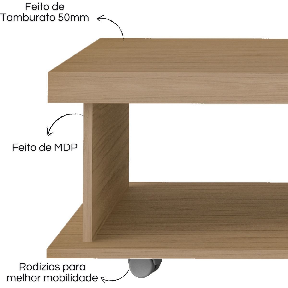 Mesa de Centro Dunas Carvalho