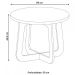 Mesa de Centro Jasmin 100% MDF Cedro / Off White