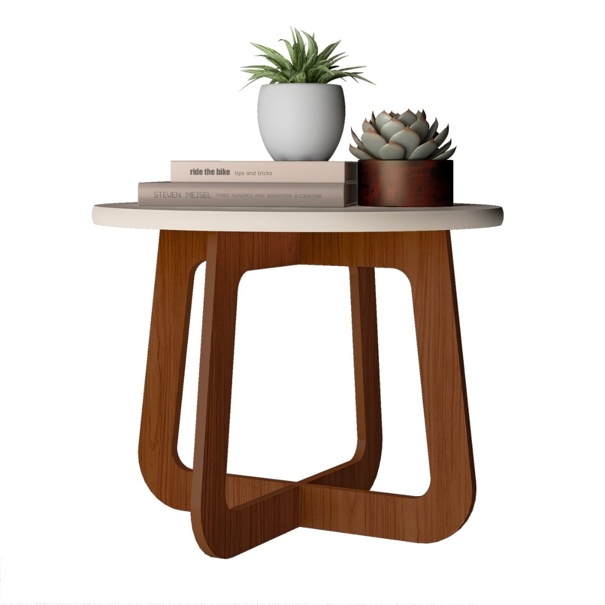 Mesa de Centro Jasmin 100% MDF Cedro / Off White