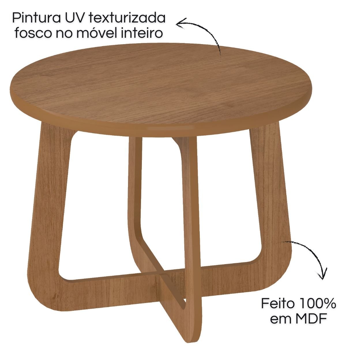 Mesa de Centro Jasmin 100% MDF Cinamomo