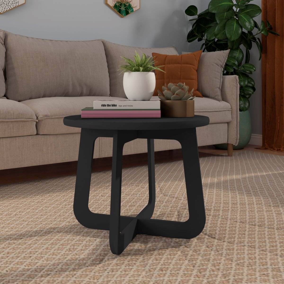Mesa de Centro Jasmin 100% MDF Grafite