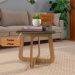 Mesa de Centro Jasmin 100% MDF Menta / Carvalho