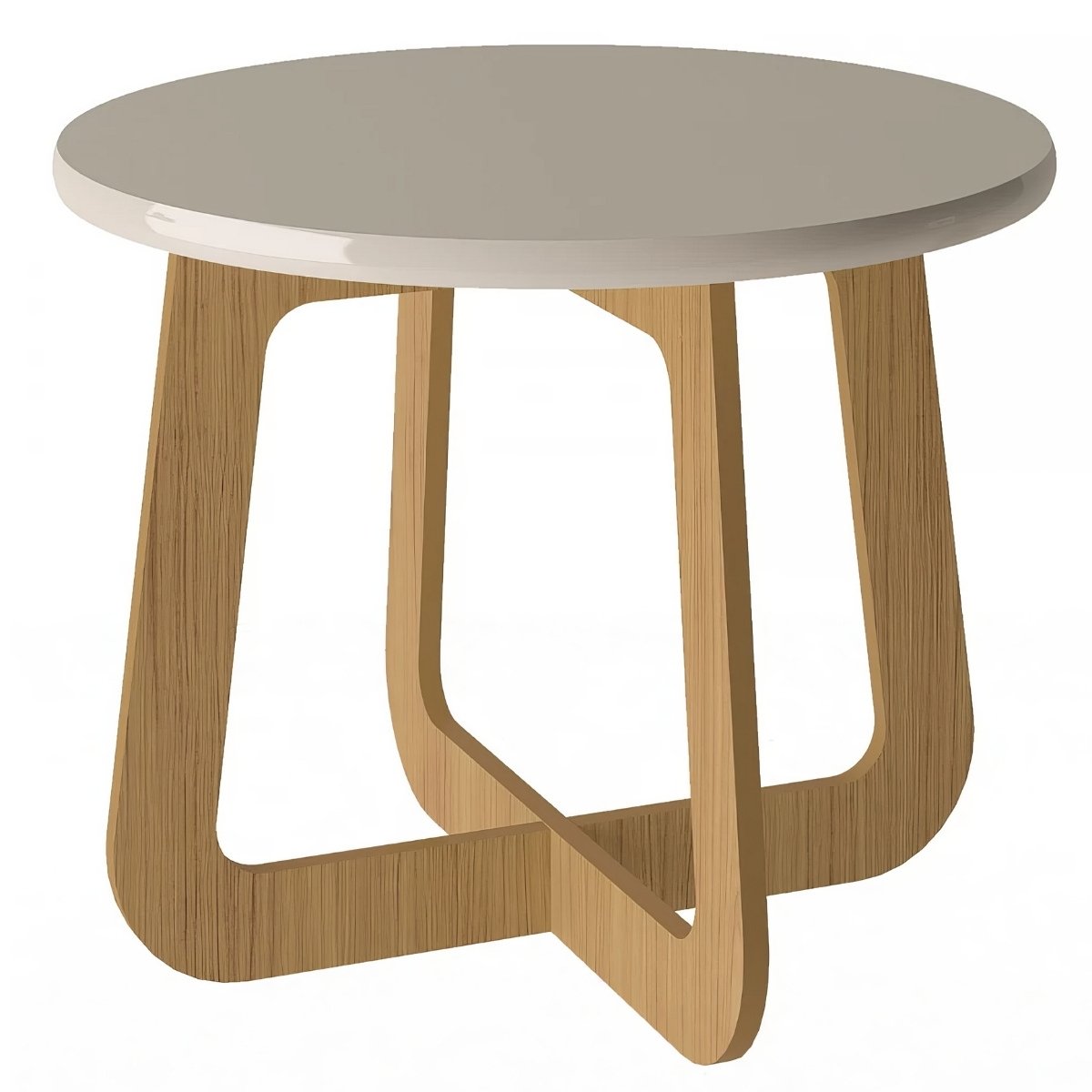 Mesa de Centro Jasmin 100% MDF Off White / Carvalho