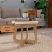 Mesa de Centro Jasmin 100% MDF Off White / Carvalho