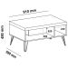 Mesa de Centro Liberty com 2 Nichos Carvalho