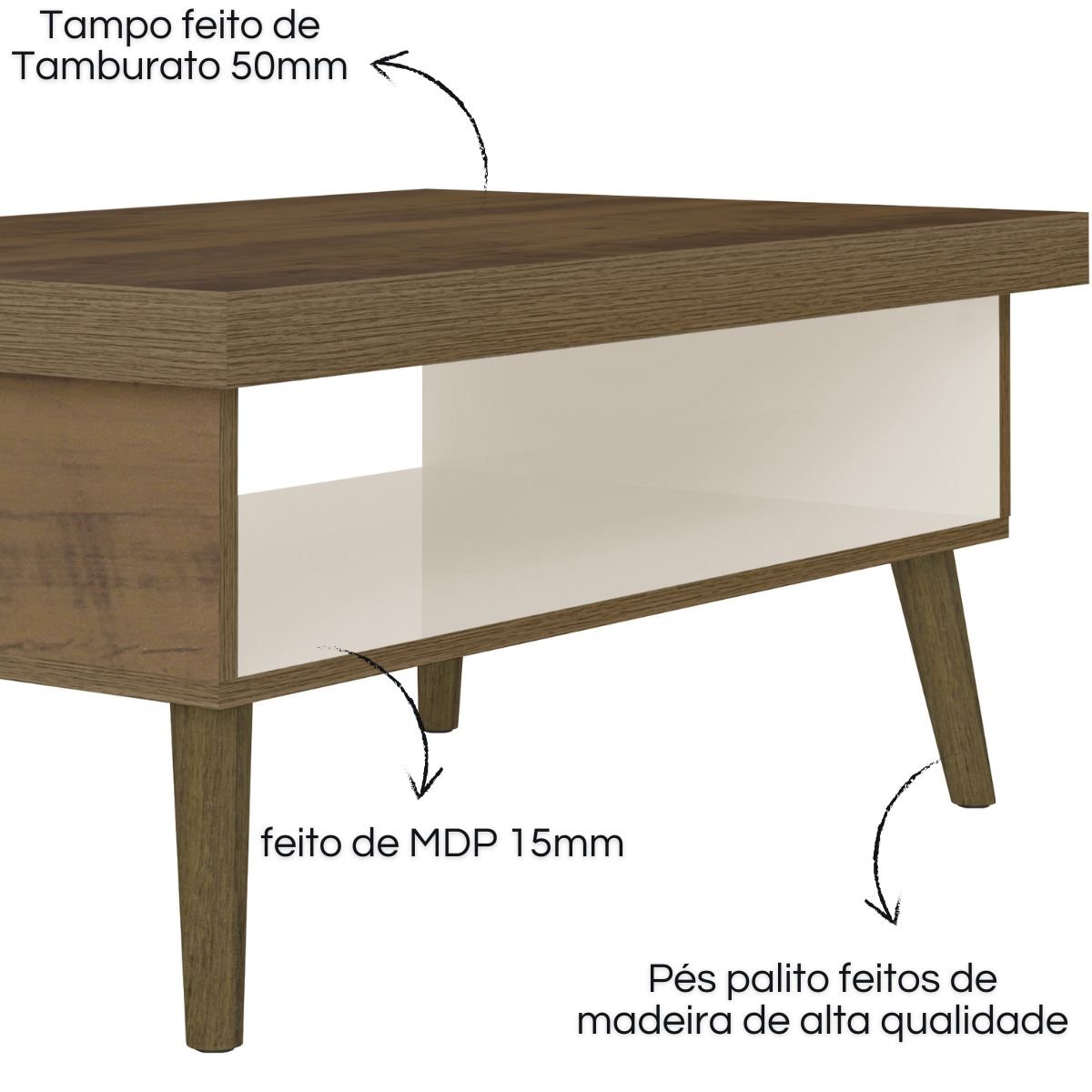 Mesa de Centro Lucca Pinho / Off White