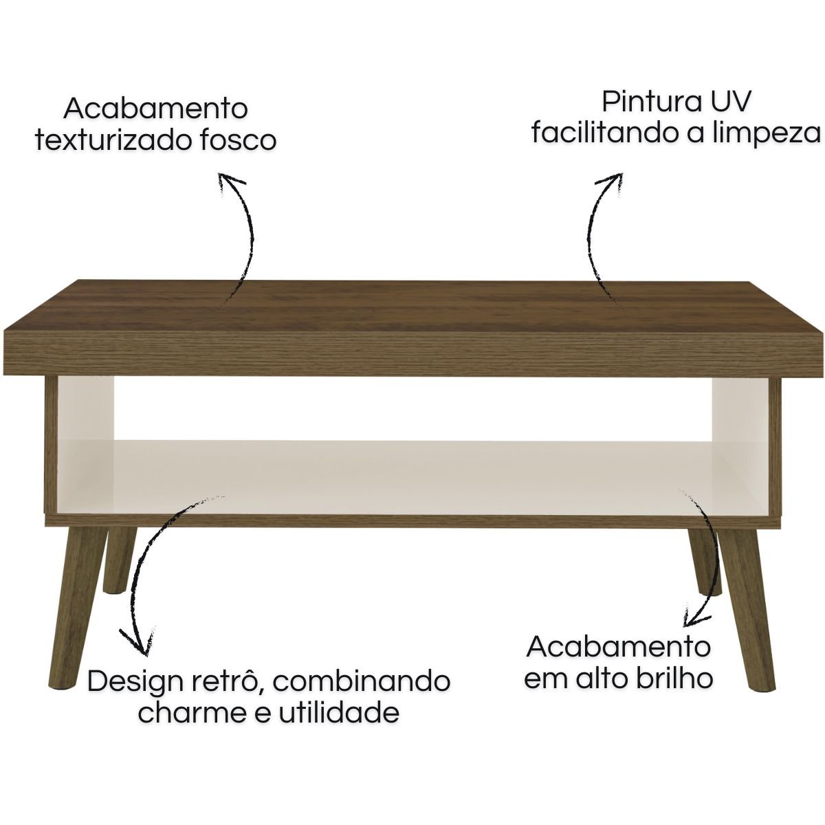 Mesa de Centro Lucca Pinho / Off White