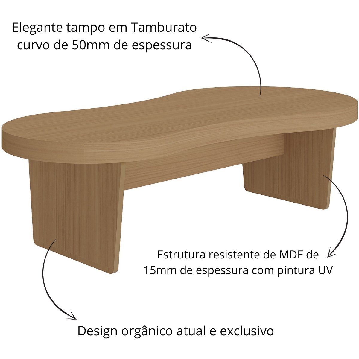 Mesa de Centro Magnum Carvalho