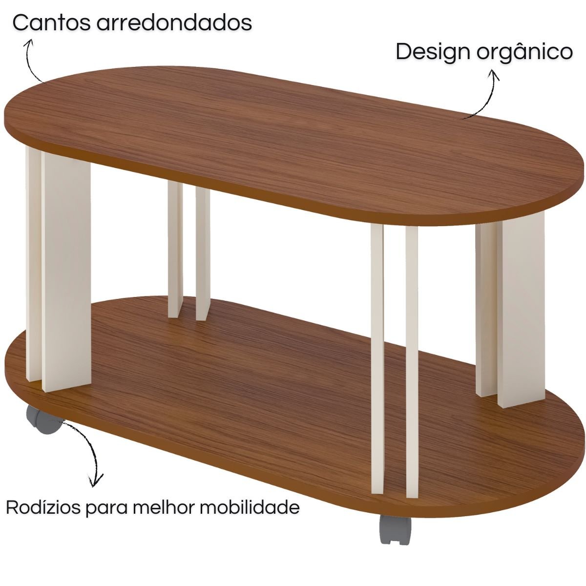 Mesa de Centro Mundi Cedro / Off White