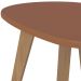 Mesa de Centro Orgânica com Bordas Boleadas Terracota/Carvalho