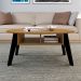 Mesa de Centro Oval Diva Pinho e Preta