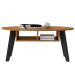 Mesa de Centro Oval Diva Pinho e Preta
