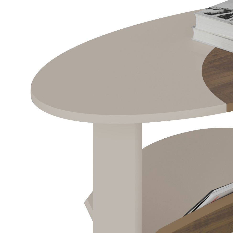 Mesa de Centro Oval Isis Pinho e Off White