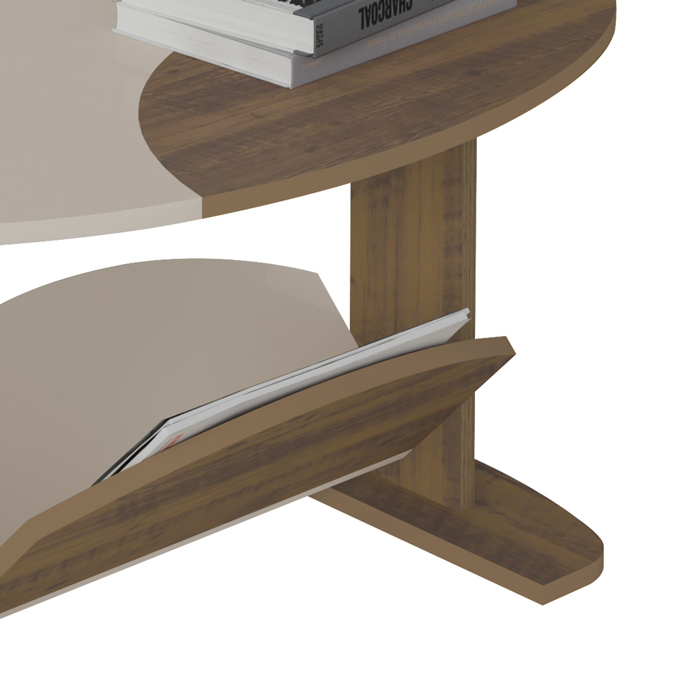 Mesa de Centro Oval Isis Pinho e Off White