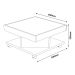 Mesa de Centro Quadrada Saara Pinho e Off White