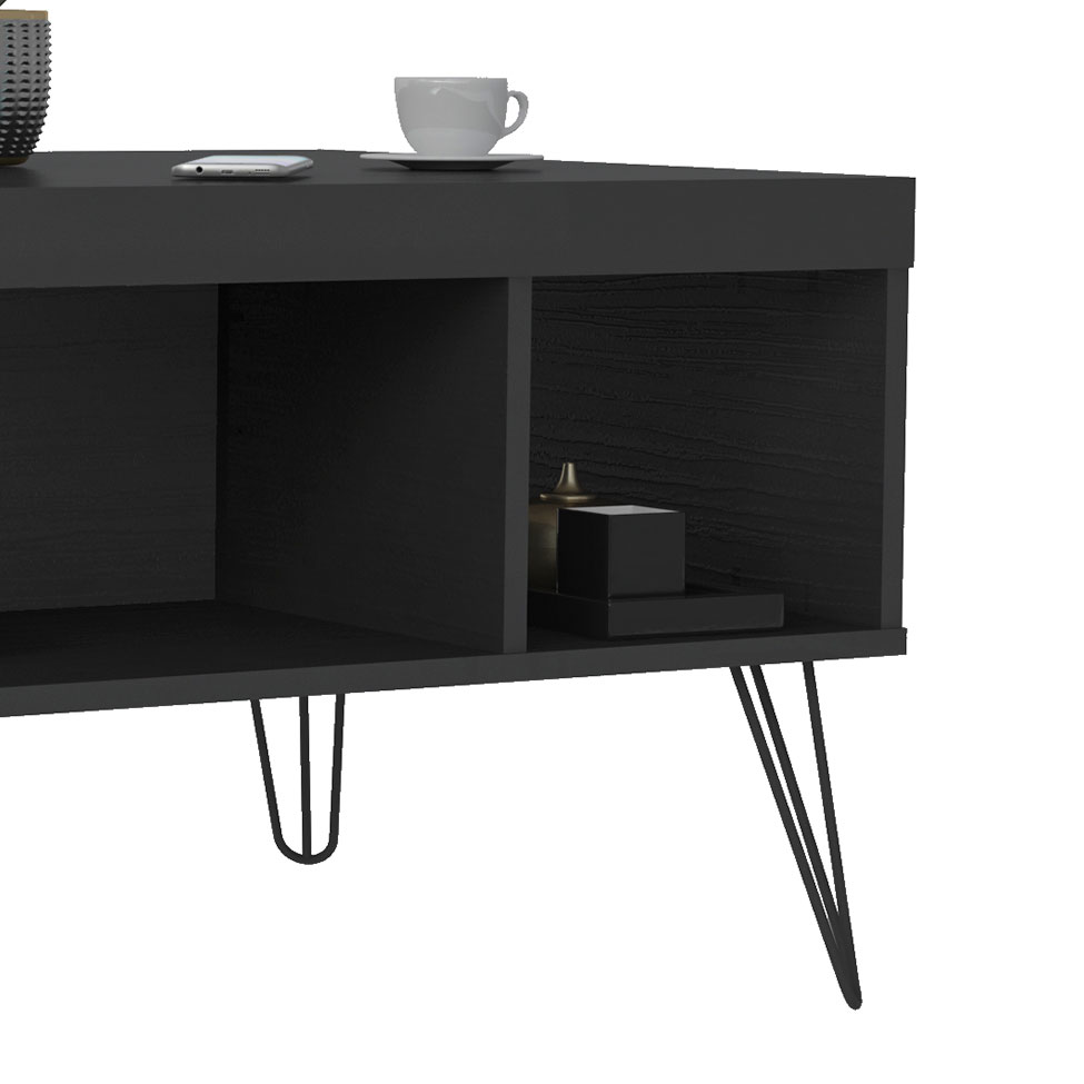 Mesa de Centro Retangular Liberty Preta