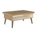 Mesa de Centro Retangular Lucca Carvalho e Off White