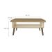 Mesa de Centro Retangular Lucca Carvalho e Off White