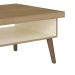 Mesa de Centro Retangular Lucca Carvalho e Off White