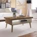 Mesa de Centro Retangular Lucca Pinho e Off White