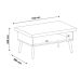 Mesa de Centro Retangular Lucca Pinho e Off White