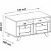 Mesa de Centro Trama 2 Gavetas 2 Prateleiras Cinamomo/Off White