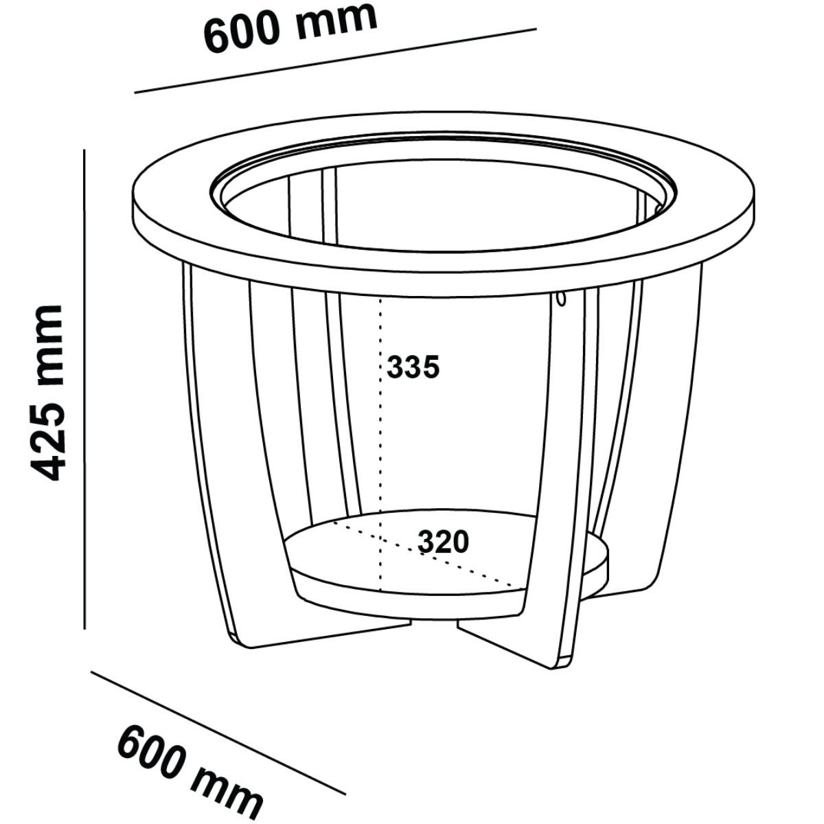 Mesa de Centro com Tampo em Vidro - Curve Branco