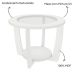 Mesa de Centro com Tampo em Vidro - Curve Branco