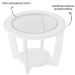 Mesa de Centro com Tampo em Vidro - Curve Branco