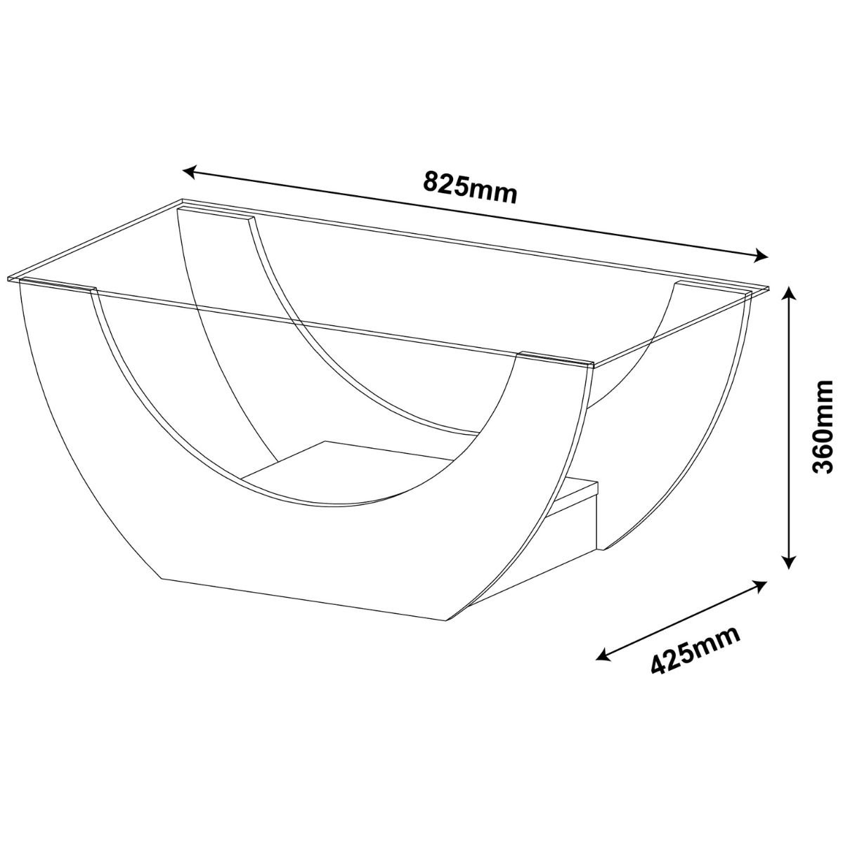 Mesa de Centro com Tampo em Vidro - Onda Cinamomo