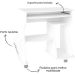 Mesa para Computador 160 com 3 Nichos e Porta Revistas Branco