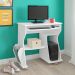 Mesa para Computador 160 com 3 Nichos e Porta Revistas Branco