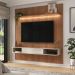 Painel 1 Prateleira para TVs 75' Candói Cinamomo Off White