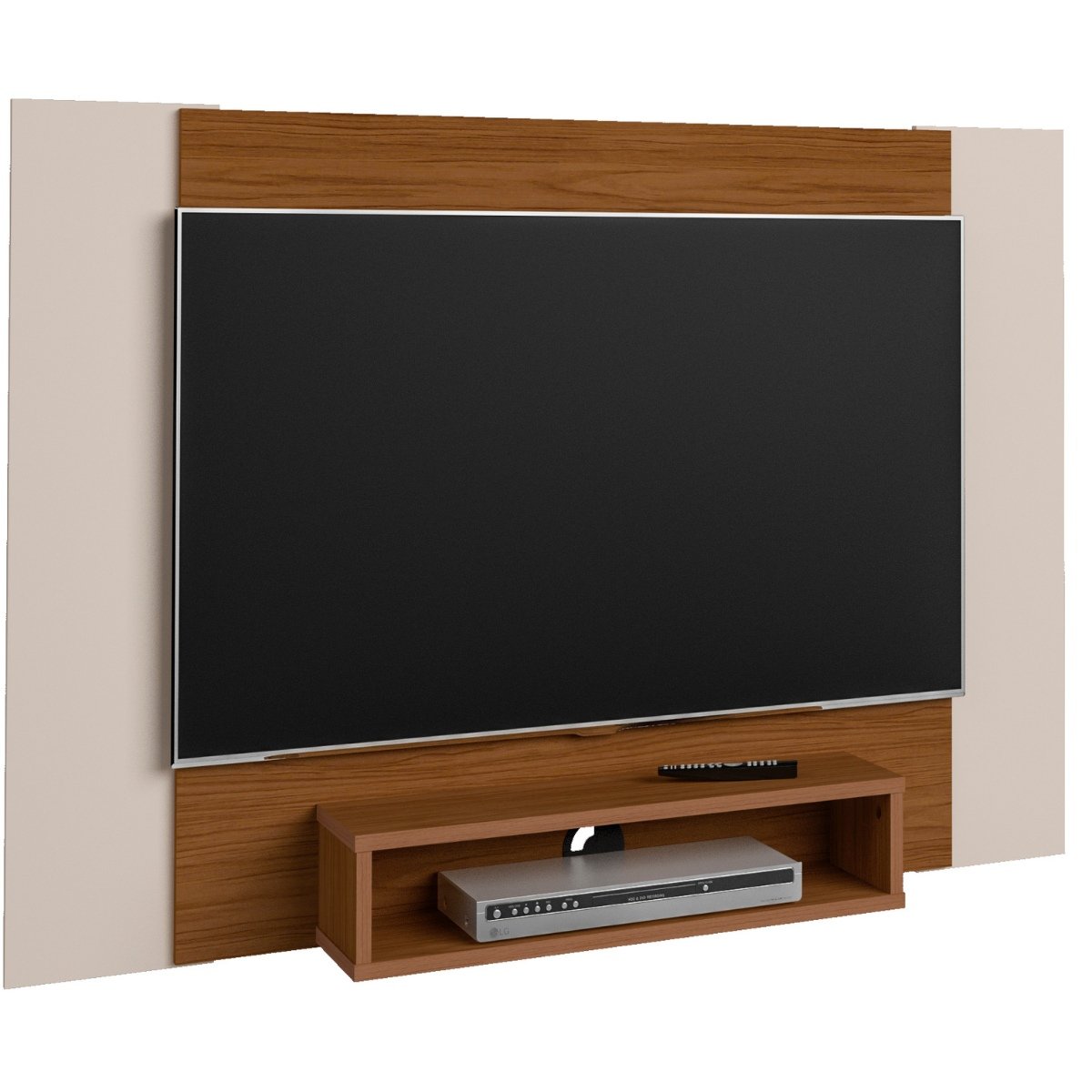 Painel Cine para TV 47 com Nicho Cedro / Off White