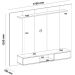Painel Nevada Tv 75 com Prateleira e 2 Portas Carvalho - Off White