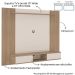 Painel Nevada Tv 75 com Prateleira e 2 Portas Carvalho - Off White