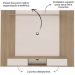 Painel Nevada Tv 75 com Prateleira e 2 Portas Carvalho - Off White